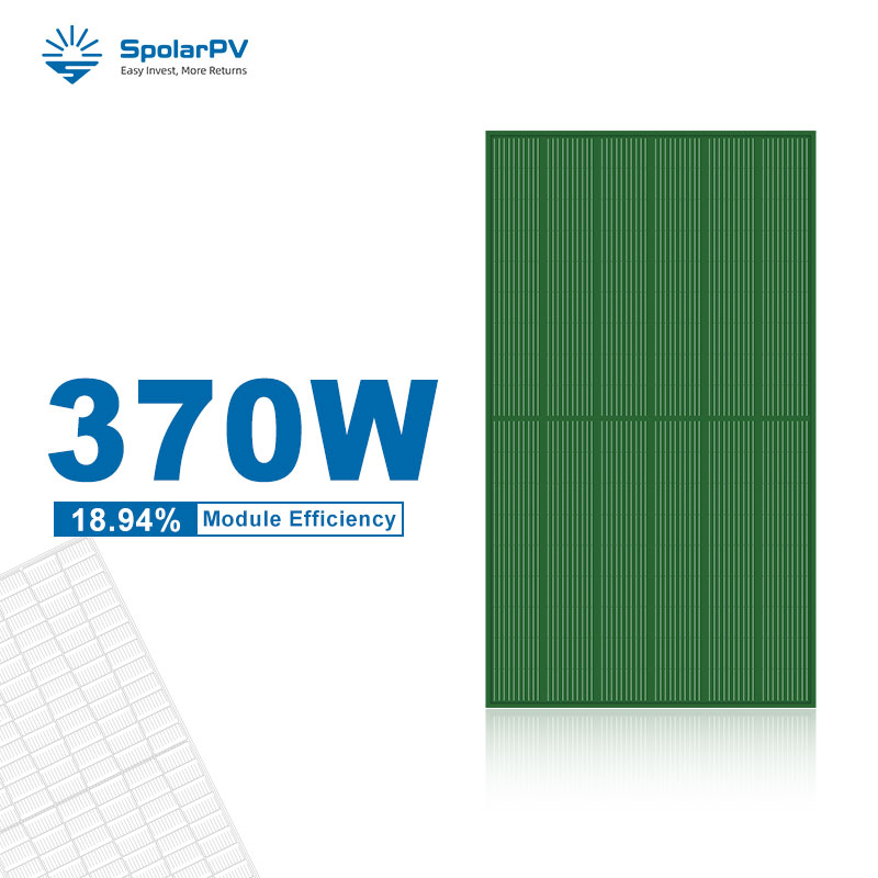 green BIPV solar module for rooftoop 370w