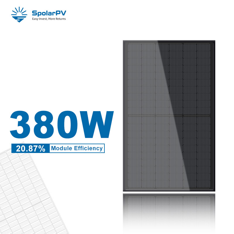 full black solar panel 380w