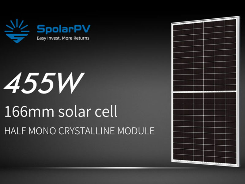 166mm soalr module 455W in EU warehouse