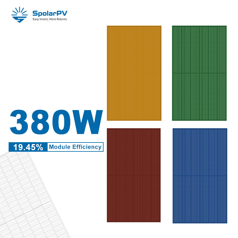Colorful BIPV solar panel spolarpv 380w