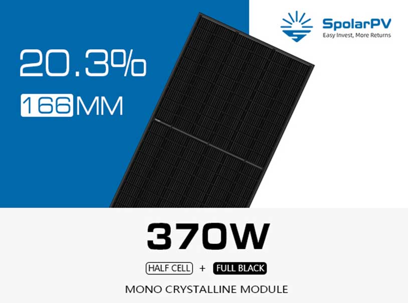 370W Full Black Module in European warehouse