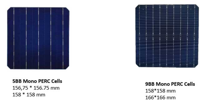 the comparison of 9BB and 5BB solar module
