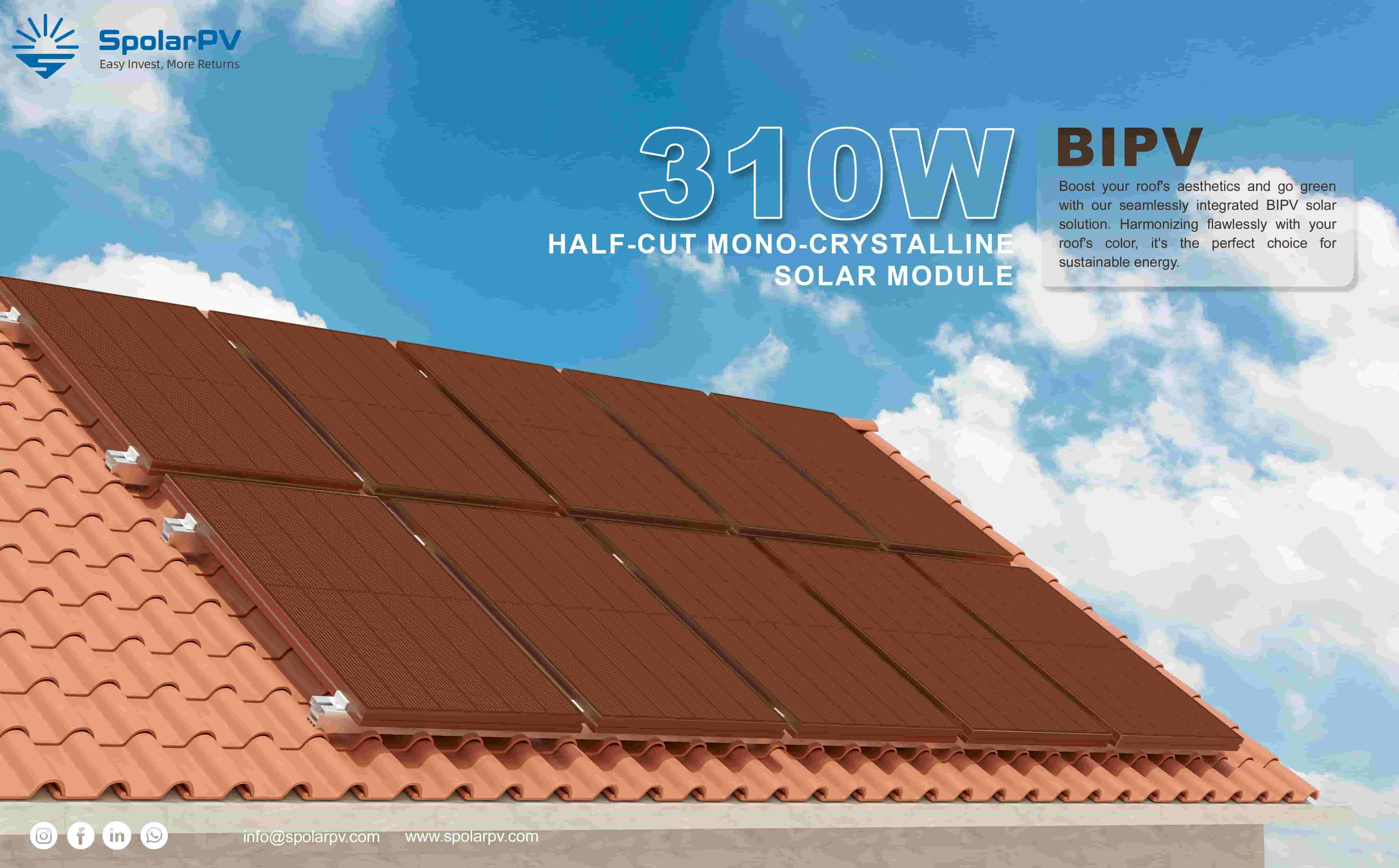 310w BIPV solar module