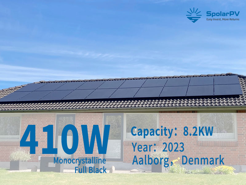 Harnessing the Sun's Power: SpolarPV's 410W Full Black Solar Panel Shines in Aalborg, Denmark